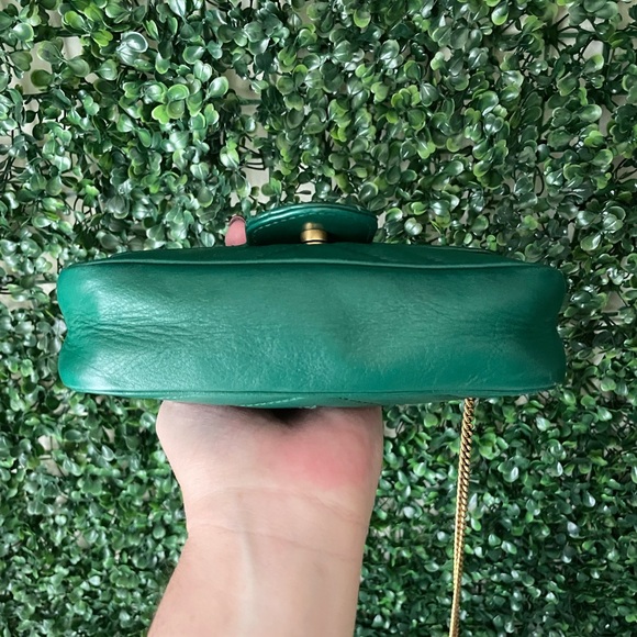 Gucci Green Super Mini Marmont Crossbody Full Set Authentic FINAL PRICE - Picture 7 of 15